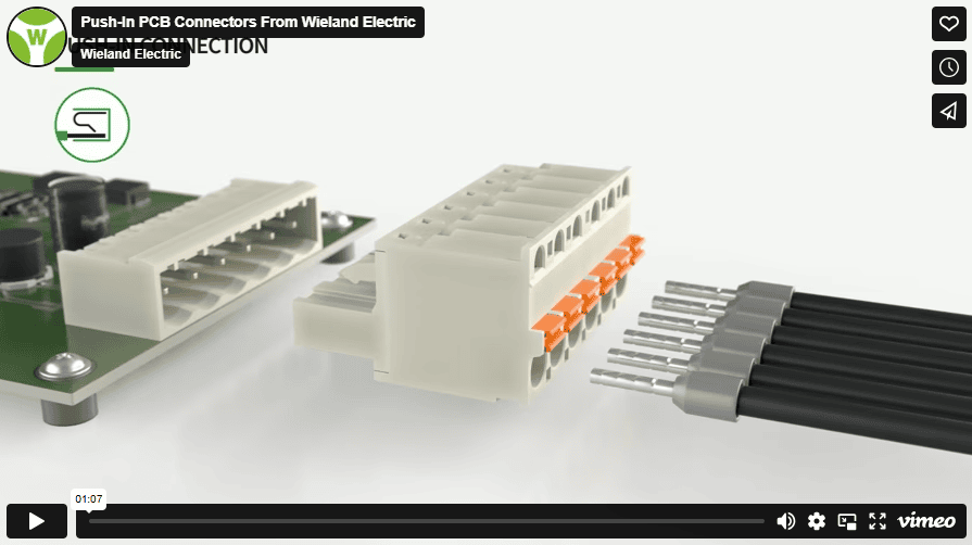 Push-In PCB Connectors From Wieland Electric